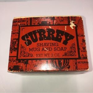 Vintage NOS Surrey Shaving Mug & Soap Set Studebaker with Box and Advertisement